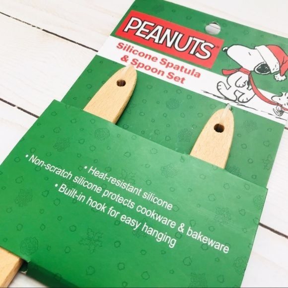 PEANUTS Christmas Holiday Kitchen Silicone Spatula and Spoon Set - Picture 2 of 4